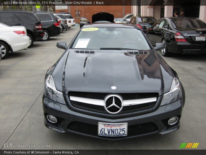 Steel Grey Metallic / Black 2011 Mercedes-Benz SL 550 Roadster
