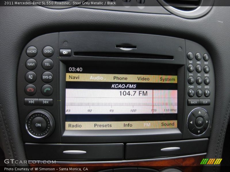 Steel Grey Metallic / Black 2011 Mercedes-Benz SL 550 Roadster