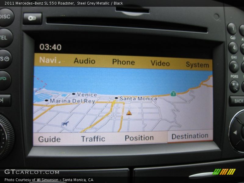 Steel Grey Metallic / Black 2011 Mercedes-Benz SL 550 Roadster