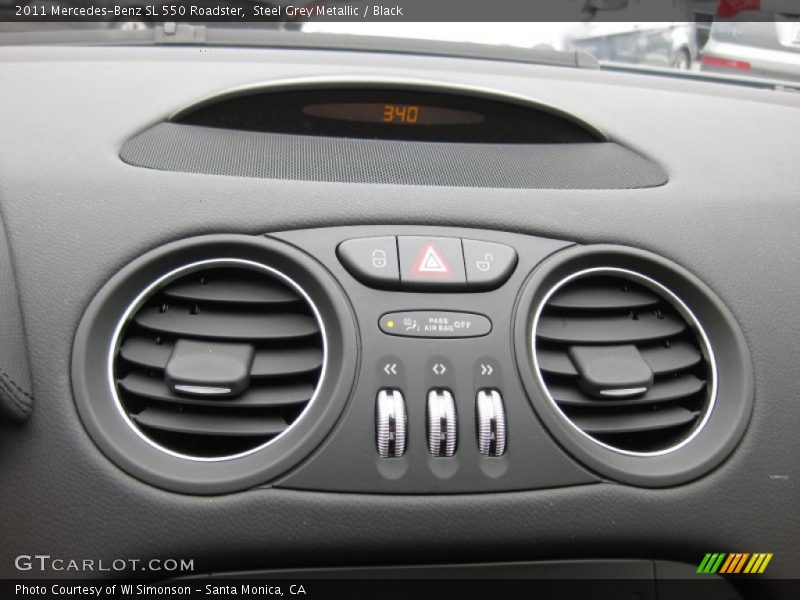 Steel Grey Metallic / Black 2011 Mercedes-Benz SL 550 Roadster
