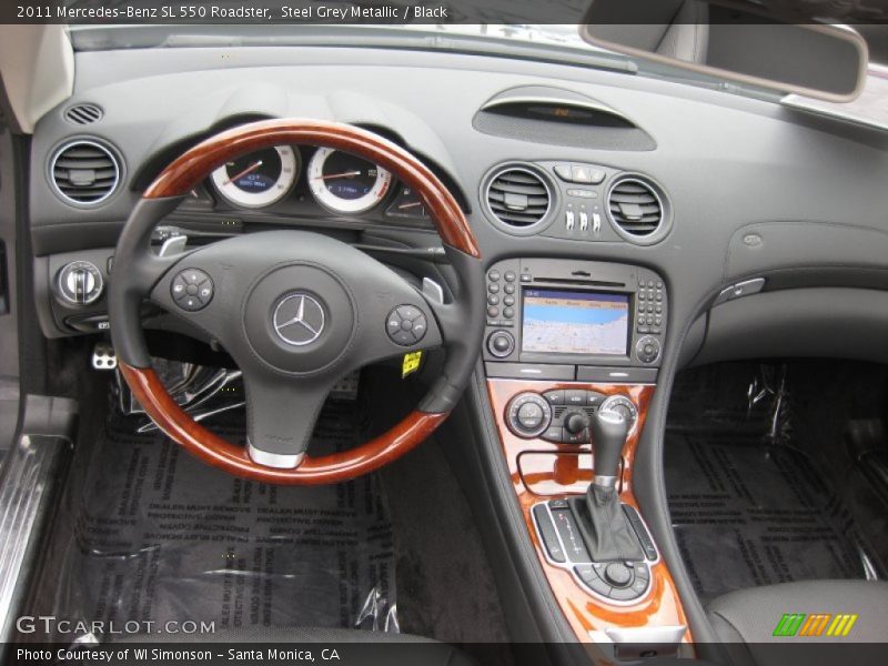 Steel Grey Metallic / Black 2011 Mercedes-Benz SL 550 Roadster