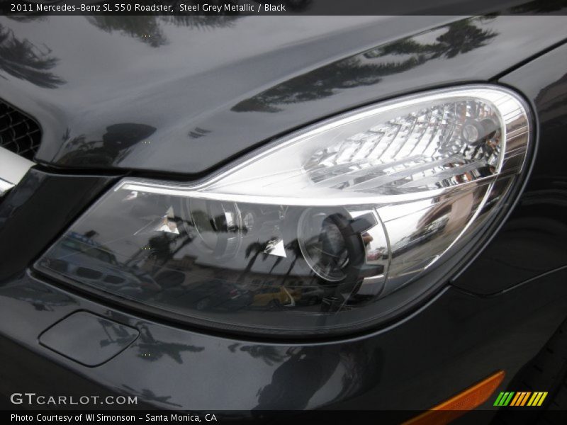 Steel Grey Metallic / Black 2011 Mercedes-Benz SL 550 Roadster