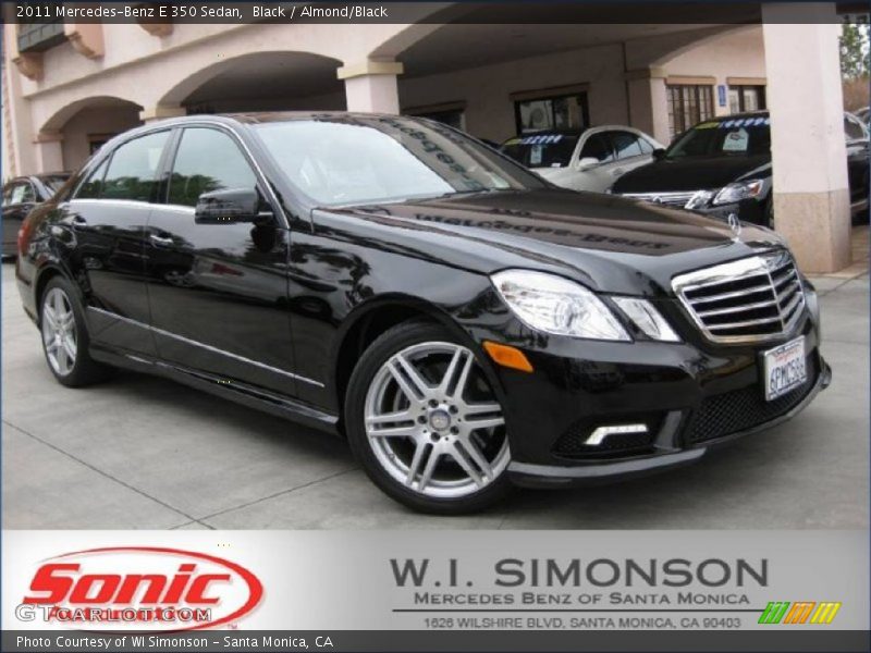 Black / Almond/Black 2011 Mercedes-Benz E 350 Sedan