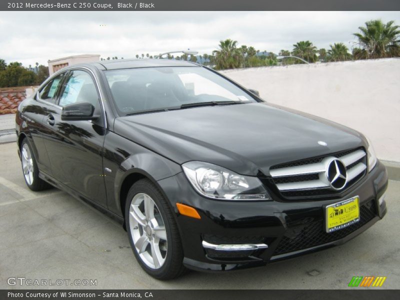 Black / Black 2012 Mercedes-Benz C 250 Coupe