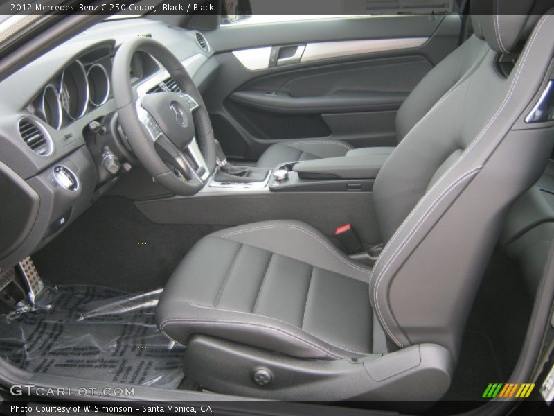Black / Black 2012 Mercedes-Benz C 250 Coupe