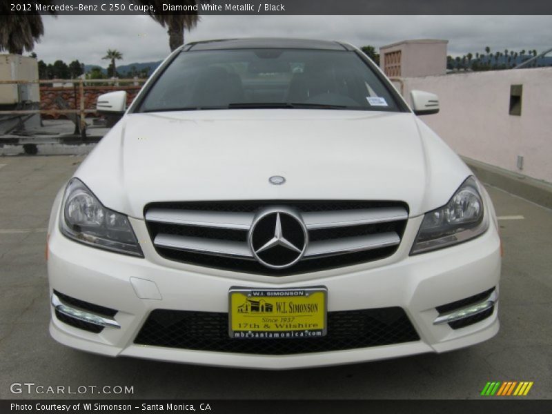 Diamond White Metallic / Black 2012 Mercedes-Benz C 250 Coupe