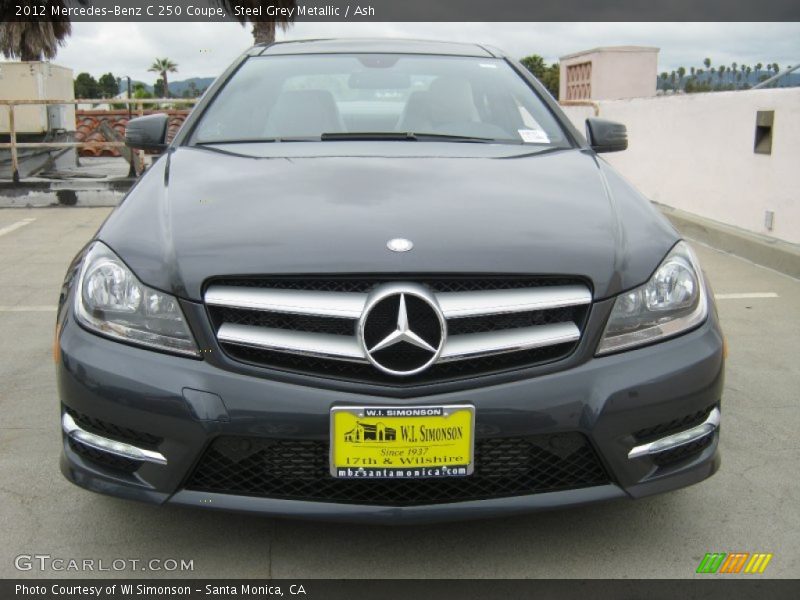 Steel Grey Metallic / Ash 2012 Mercedes-Benz C 250 Coupe