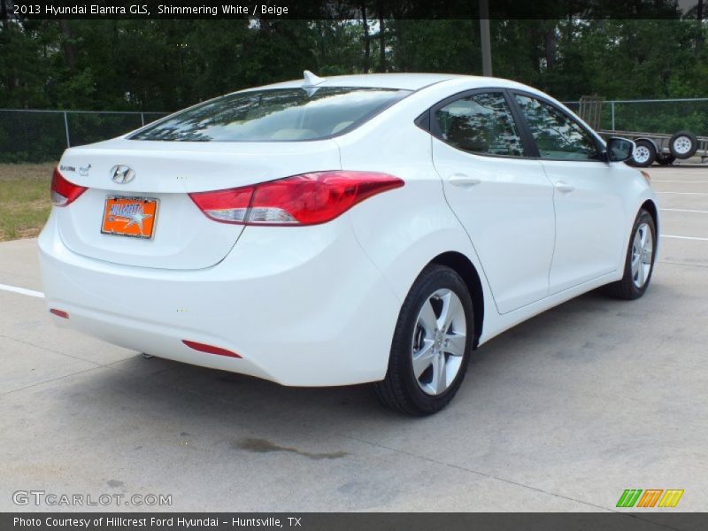Shimmering White / Beige 2013 Hyundai Elantra GLS