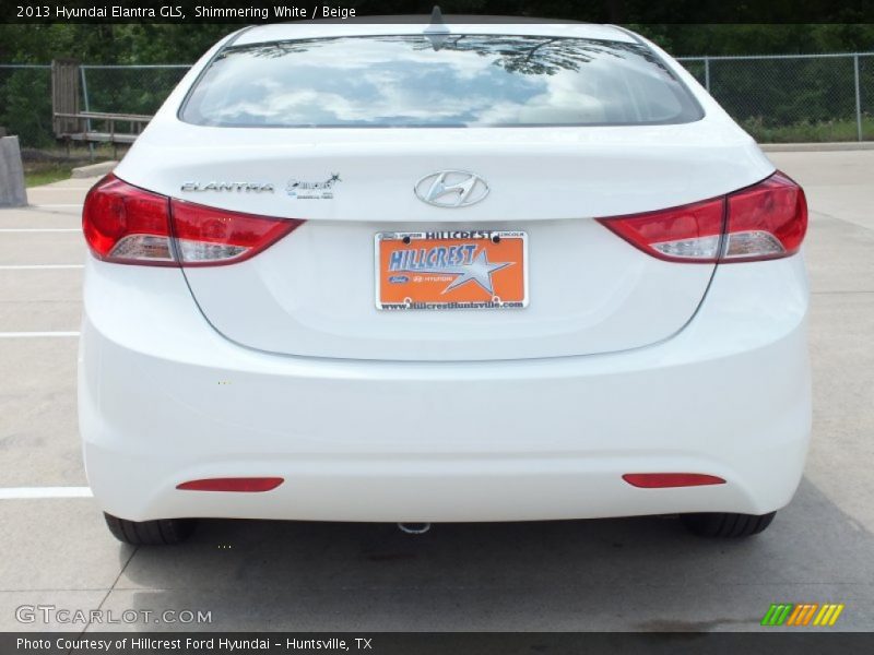 Shimmering White / Beige 2013 Hyundai Elantra GLS