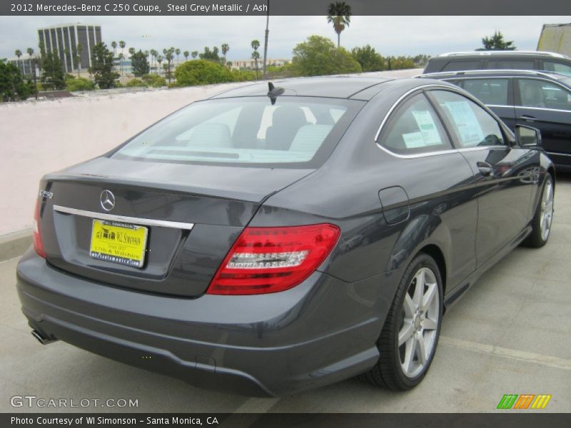 Steel Grey Metallic / Ash 2012 Mercedes-Benz C 250 Coupe