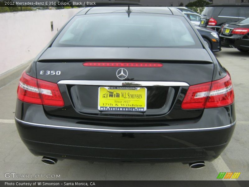 Black / Black 2012 Mercedes-Benz E 350 Coupe