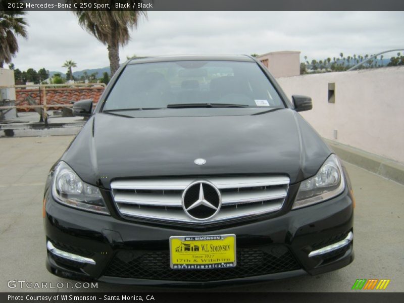 Black / Black 2012 Mercedes-Benz C 250 Sport