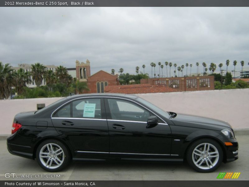 Black / Black 2012 Mercedes-Benz C 250 Sport