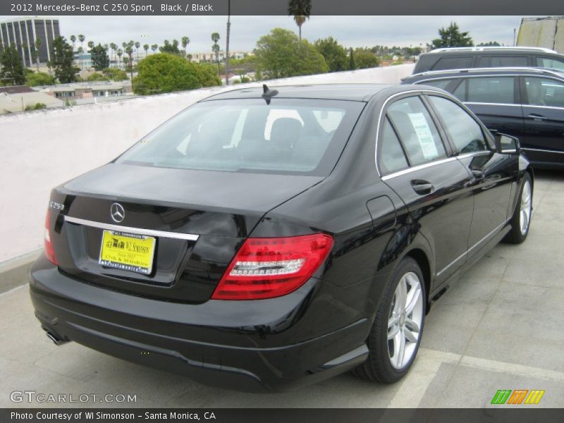 Black / Black 2012 Mercedes-Benz C 250 Sport