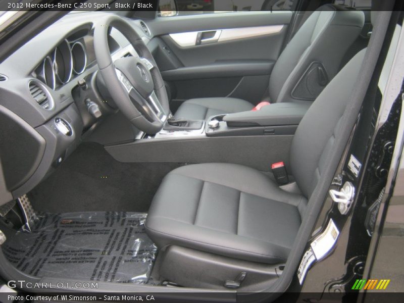 Black / Black 2012 Mercedes-Benz C 250 Sport