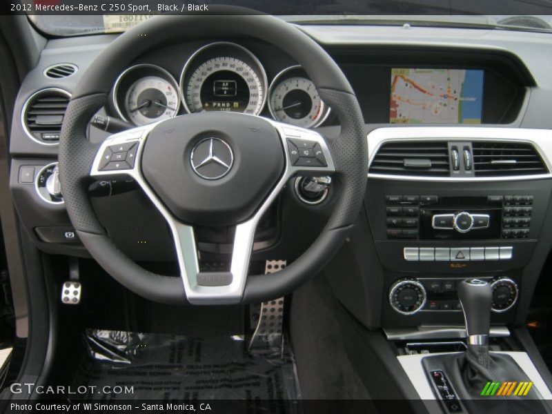 Black / Black 2012 Mercedes-Benz C 250 Sport
