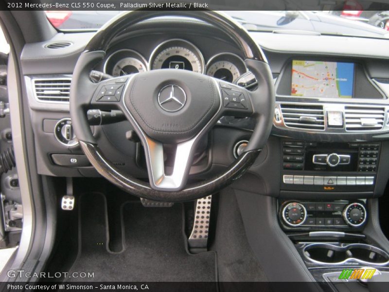 Palladium Silver Metallic / Black 2012 Mercedes-Benz CLS 550 Coupe