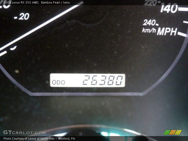 Bamboo Pearl / Ivory 2008 Lexus RX 350 AWD