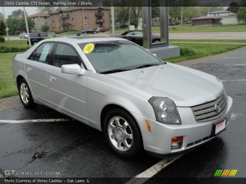 Sterling Silver / Ebony 2003 Cadillac CTS Sedan