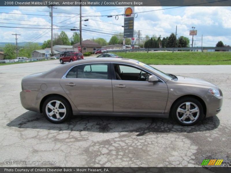 Amber Bronze Metallic / Cocoa/Cashmere Beige 2008 Chevrolet Malibu LT Sedan