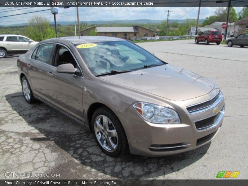 Amber Bronze Metallic / Cocoa/Cashmere Beige 2008 Chevrolet Malibu LT Sedan