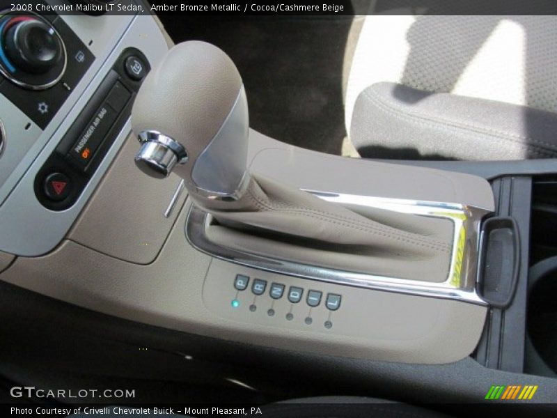 Amber Bronze Metallic / Cocoa/Cashmere Beige 2008 Chevrolet Malibu LT Sedan
