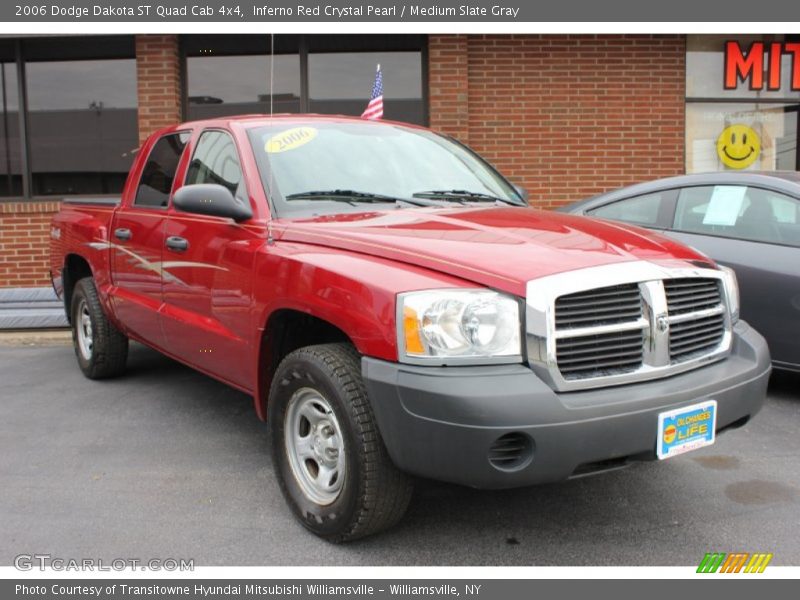 Inferno Red Crystal Pearl / Medium Slate Gray 2006 Dodge Dakota ST Quad Cab 4x4