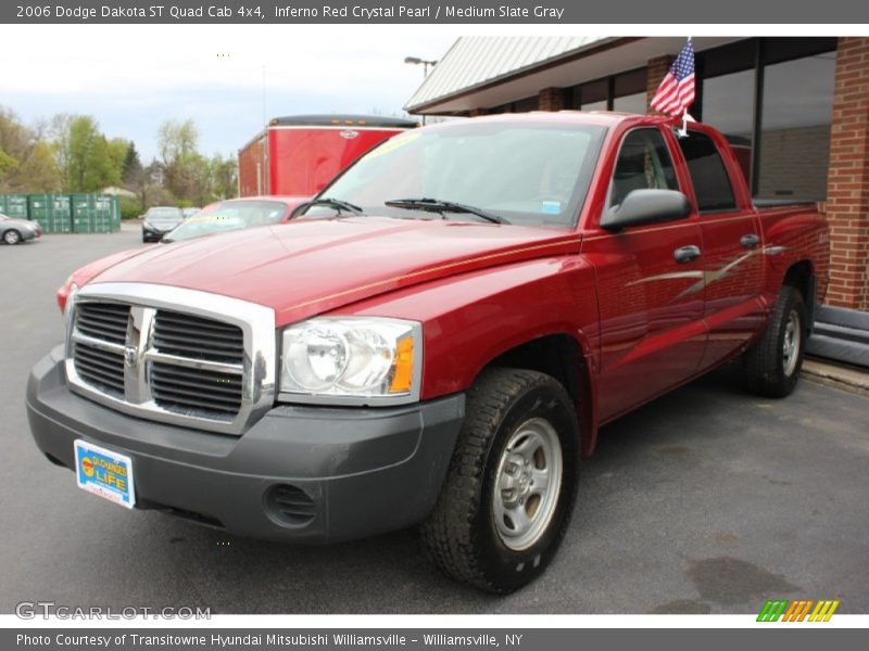 Inferno Red Crystal Pearl / Medium Slate Gray 2006 Dodge Dakota ST Quad Cab 4x4