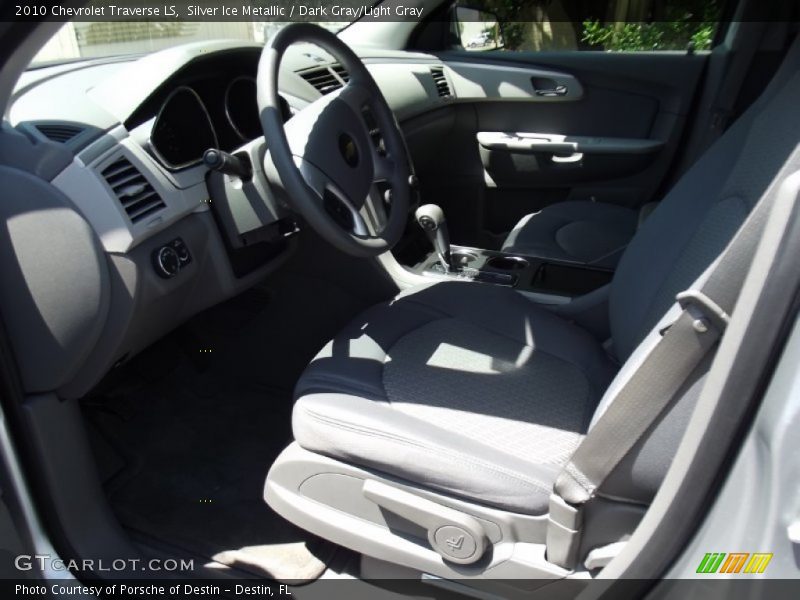 Silver Ice Metallic / Dark Gray/Light Gray 2010 Chevrolet Traverse LS