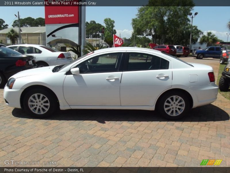 White Pearl / Medium Gray 2011 Mitsubishi Galant FE