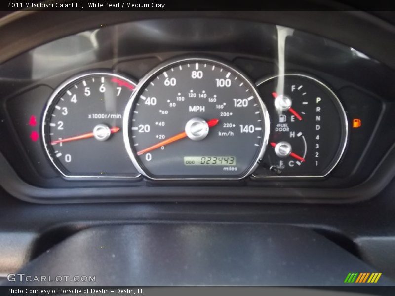 White Pearl / Medium Gray 2011 Mitsubishi Galant FE