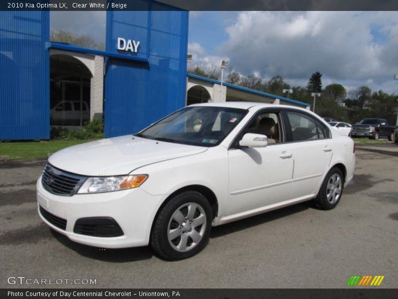 Clear White / Beige 2010 Kia Optima LX