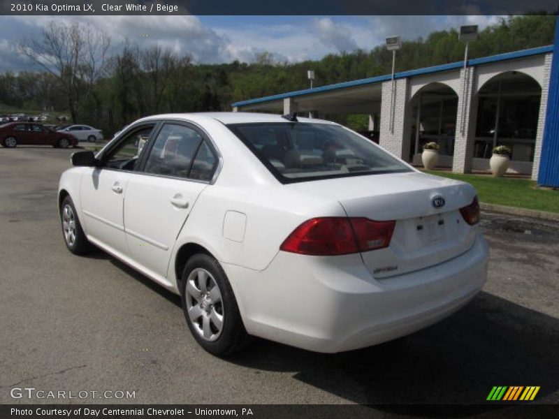 Clear White / Beige 2010 Kia Optima LX