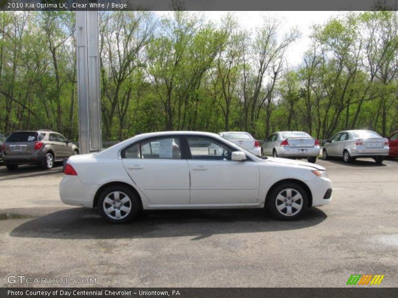 Clear White / Beige 2010 Kia Optima LX