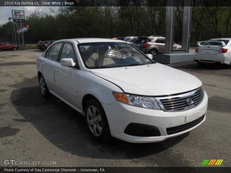 Clear White / Beige 2010 Kia Optima LX