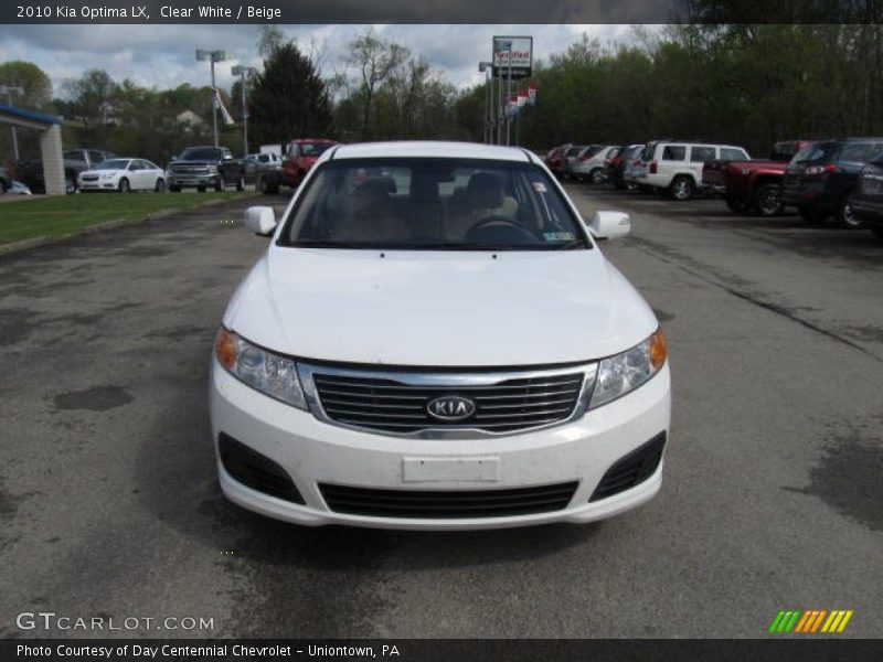 Clear White / Beige 2010 Kia Optima LX
