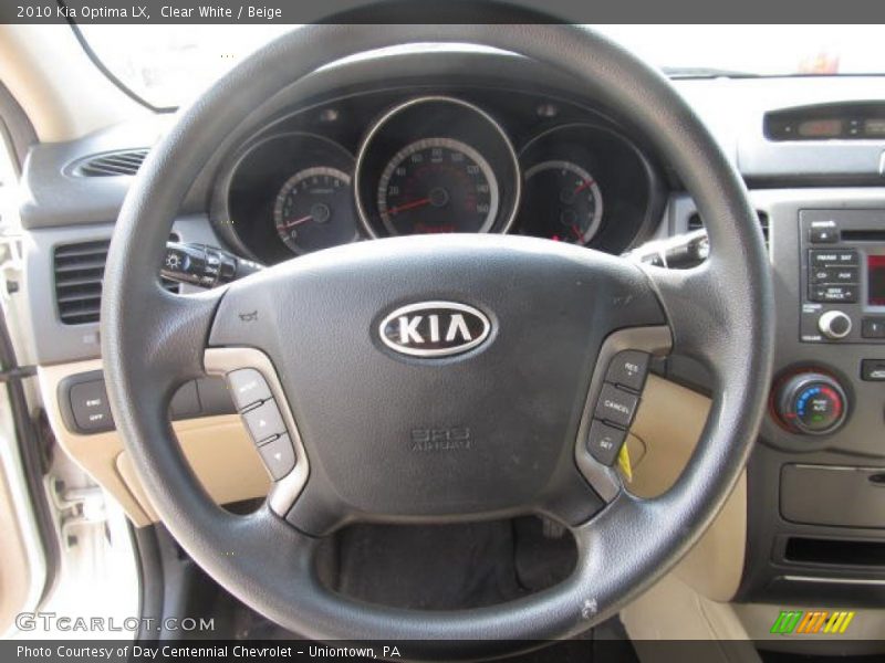 Clear White / Beige 2010 Kia Optima LX