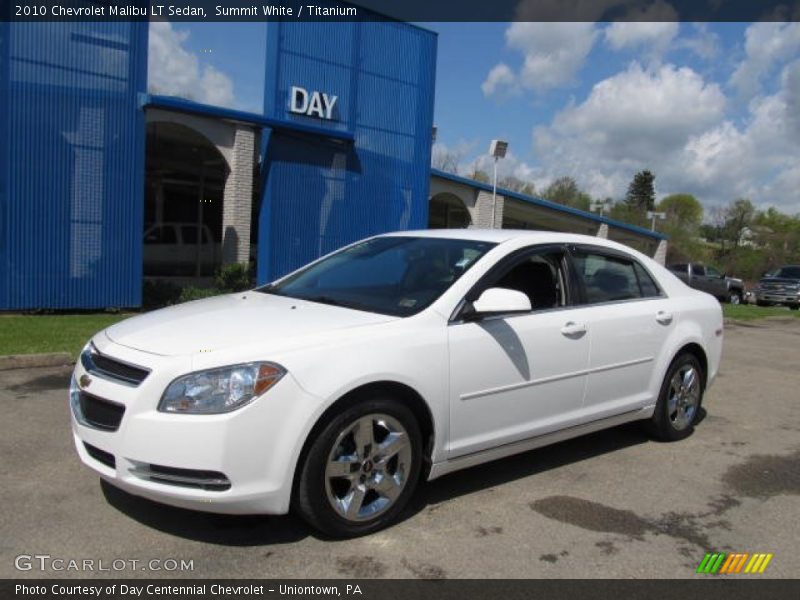 Summit White / Titanium 2010 Chevrolet Malibu LT Sedan