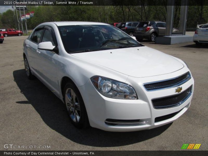 Summit White / Titanium 2010 Chevrolet Malibu LT Sedan