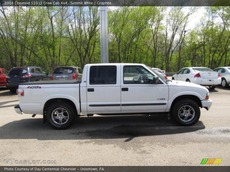 Summit White / Graphite 2004 Chevrolet S10 LS Crew Cab 4x4