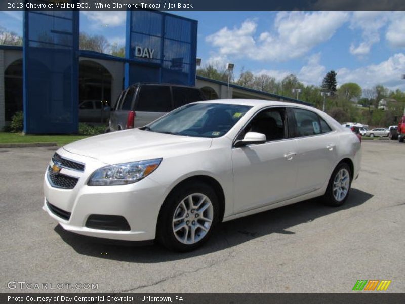 White Diamond Tricoat / Jet Black 2013 Chevrolet Malibu ECO