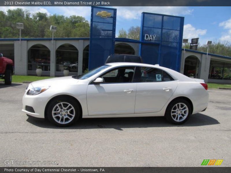 White Diamond Tricoat / Jet Black 2013 Chevrolet Malibu ECO