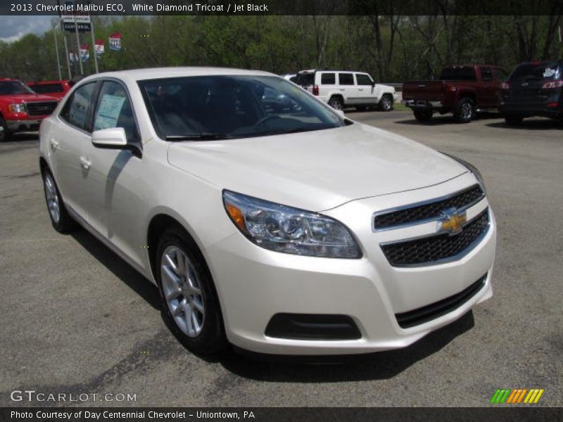 White Diamond Tricoat / Jet Black 2013 Chevrolet Malibu ECO