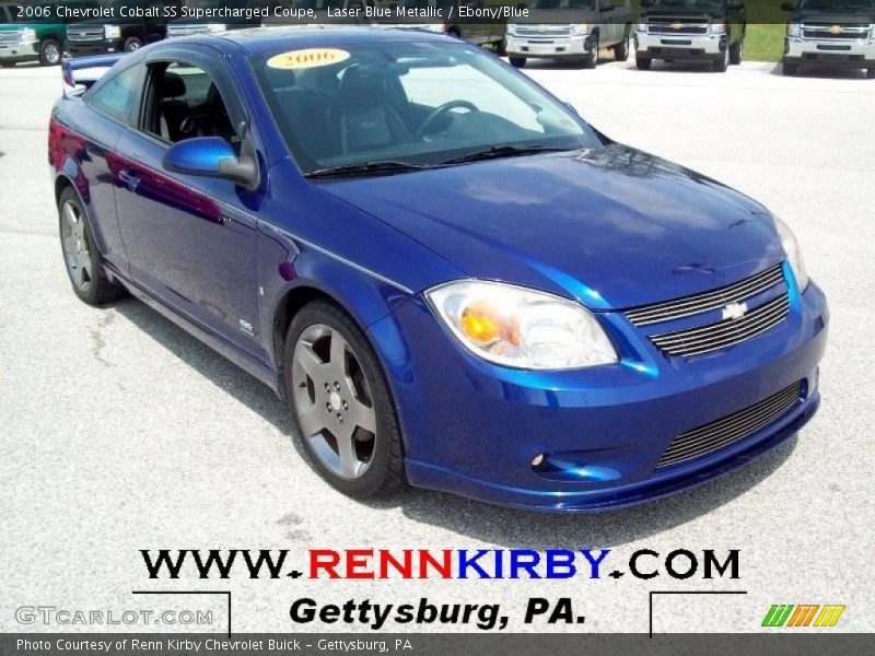 Laser Blue Metallic / Ebony/Blue 2006 Chevrolet Cobalt SS Supercharged Coupe