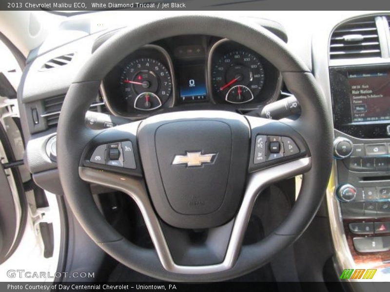 White Diamond Tricoat / Jet Black 2013 Chevrolet Malibu ECO