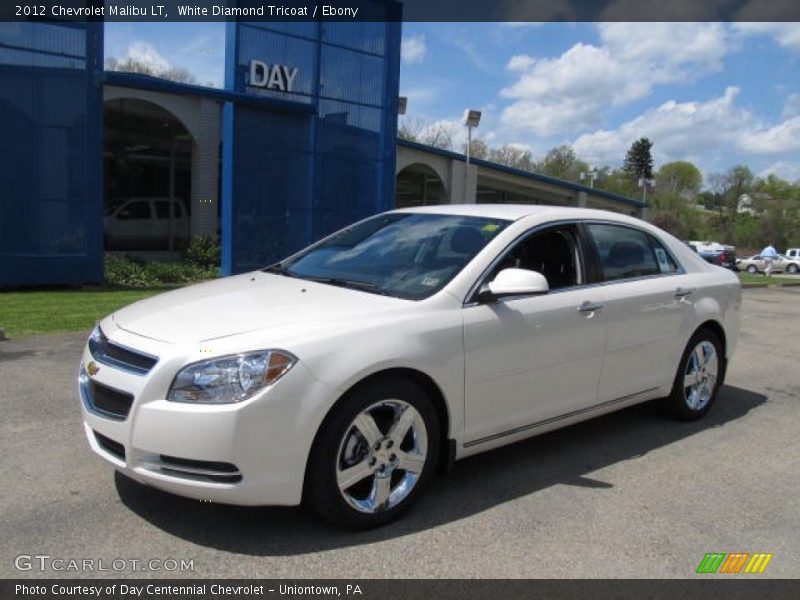 White Diamond Tricoat / Ebony 2012 Chevrolet Malibu LT