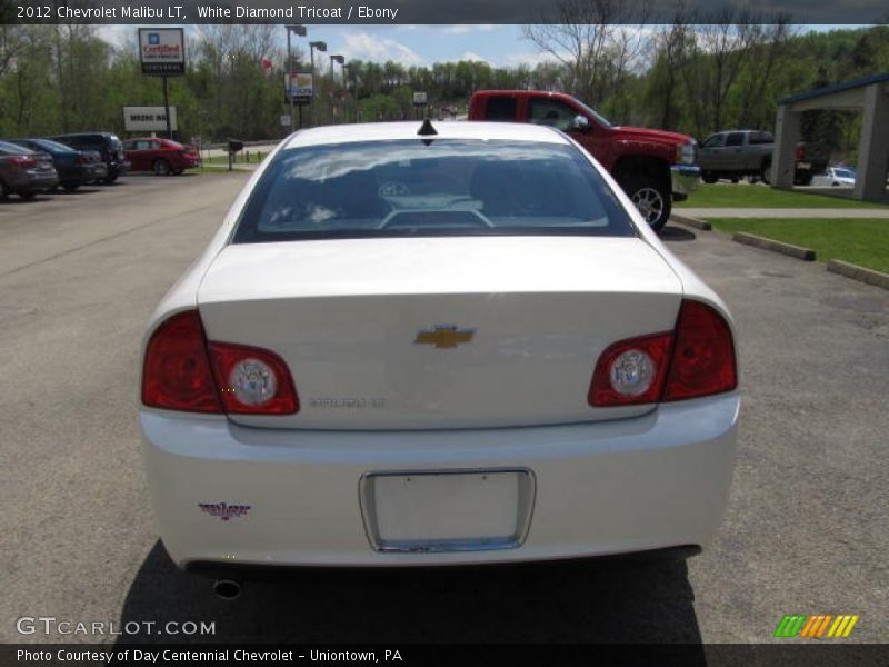 White Diamond Tricoat / Ebony 2012 Chevrolet Malibu LT