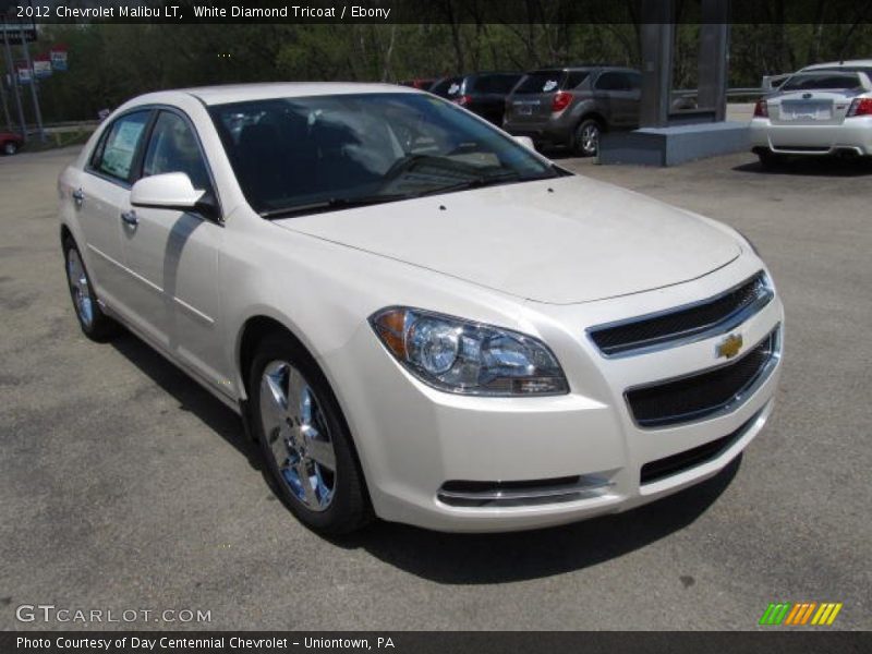White Diamond Tricoat / Ebony 2012 Chevrolet Malibu LT