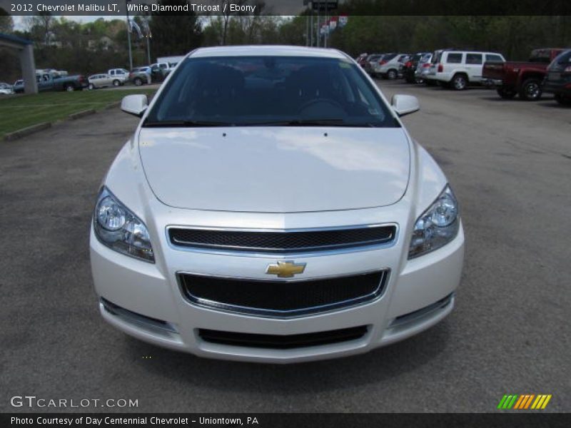 White Diamond Tricoat / Ebony 2012 Chevrolet Malibu LT