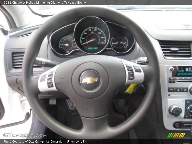 White Diamond Tricoat / Ebony 2012 Chevrolet Malibu LT